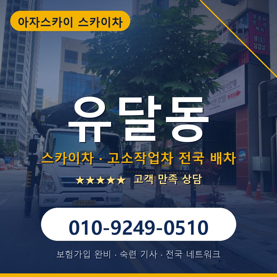 유달동 스카이차 배차 안내 - 아자스카이 010-9249-0510