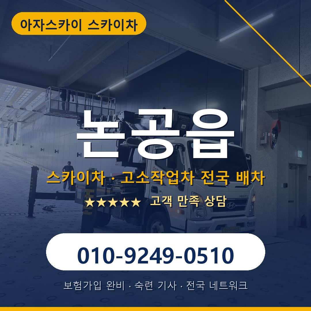논공읍 스카이차 배차 안내 - 아자스카이 010-9249-0510