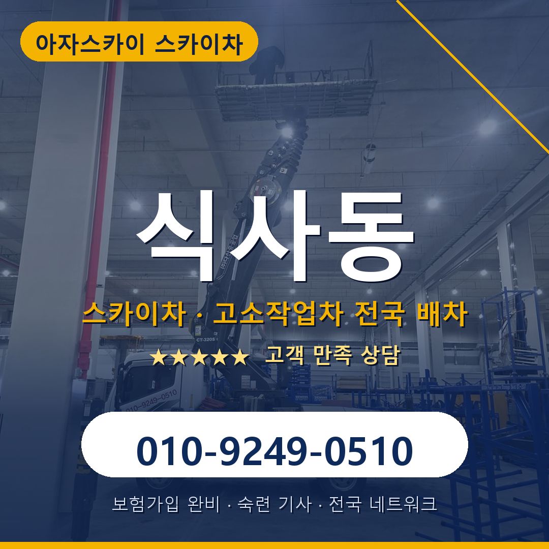 식사동 스카이차 배차 안내 - 아자스카이 010-9249-0510