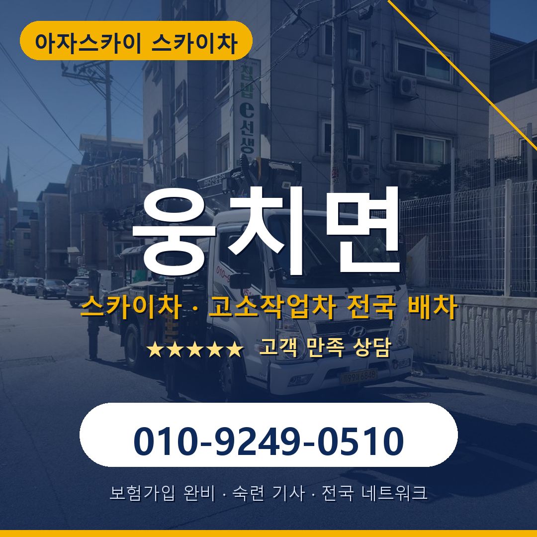 웅치면 스카이차 배차 안내 - 아자스카이 010-9249-0510