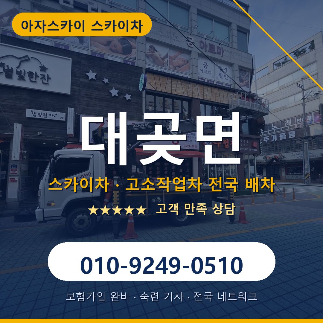 대곶면 스카이차 배차 안내 - 아자스카이 010-9249-0510