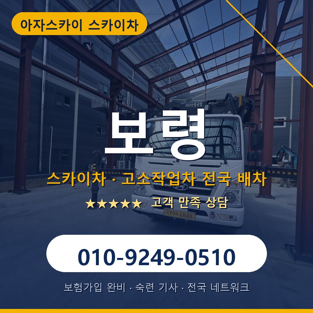 보령 스카이차 배차 안내 - 아자스카이 010-9249-0510