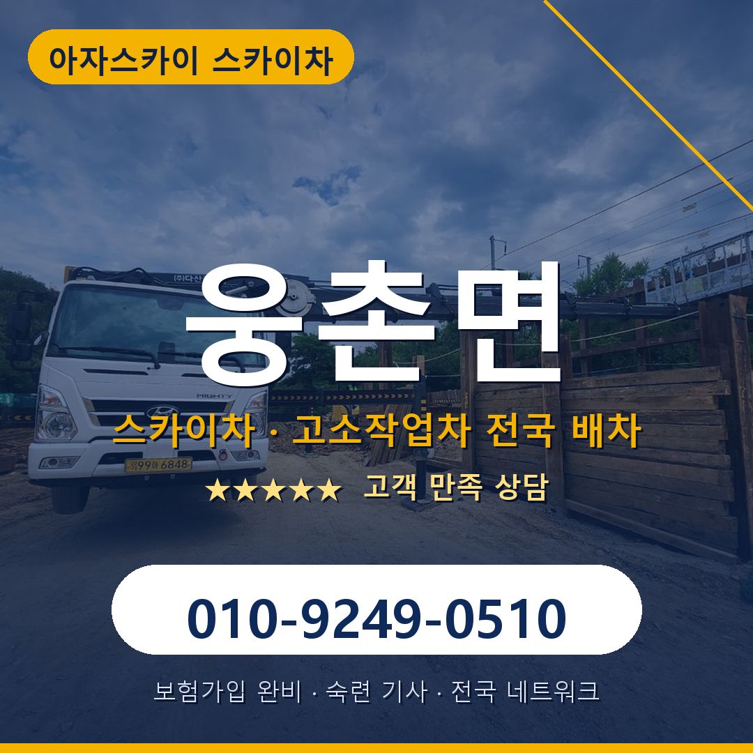 웅촌면 스카이차 배차 안내 - 아자스카이 010-9249-0510