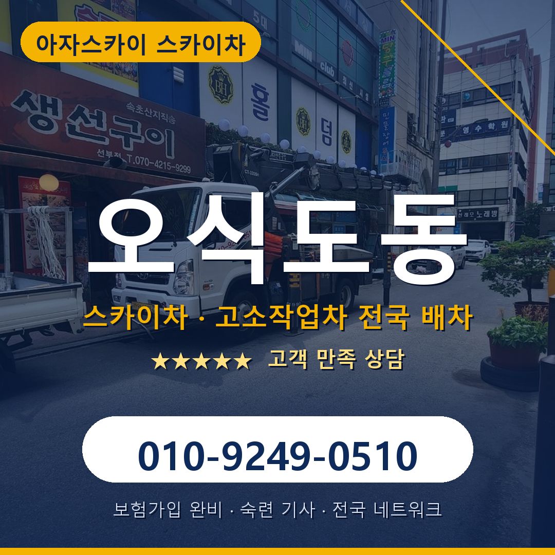 오식도동 스카이차 배차 안내 - 아자스카이 010-9249-0510