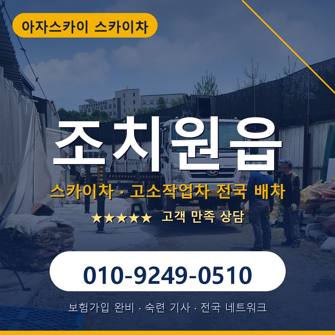 조치원읍 스카이차 배차 안내 - 아자스카이 010-9249-0510